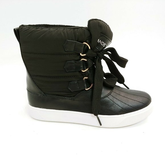 Lands' End Shoes - Lands End Womans Lace Up Front Ankle Snow Boots 6